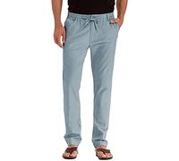 Hose Herren Elegant Business Anzughose mit Gummizug Freizeithose Herren Leinenhose mit Kordelzug Sommer Jogginghose Elegant Stoffhose Lang Sommerhose Jogging Chino Hose für eine Passform