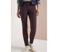 Lederimitathose CECIL, Damen, Gr. 34, Länge 32, eggplant rot, Stoff, 76% Viskose, 21% Nylon, 3% Elasthan, unifarben, slim fit lang, Hosen, 5-Pocket-Style (45983056-34) eggplant rot