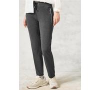 Cecil Damen Hose im Nadelstreifen-Look in Grau, Gr: XXL