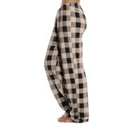Hose Kariert Damen Pijama Schlafanzughosen für Pyjamahose Teenager Weihnachten Pyjamahose Pants Winter Karierter Schlafanzug Schlafanzughose Pyjama Damen Khaki M