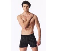 Schiesser 2er Pack Original Classics Feinripp Unterhose kurz mit Eingriff Mit kontrastfarbenem Streifen-Muster, Bequemer Softbund für hohen Tragekomfort, Besonders strapazierfähige, bequeme Feinripp-Qualität