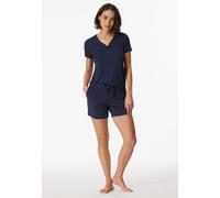 Schiesser Pyjamashorts Damen blau, 38