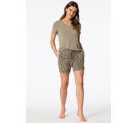 Hose kurz oliv gemustert - Mix+Relax 40
