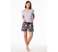 Schiesser Damen Schlafhose kurz Modal - Mix + Relax Pyjamaunterteil, schwarz_182303, 36