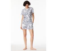 Shorts SCHIESSER "SCHIESSER 150 YEARS", Damen, Gr. 42, N-Gr, bunt (multicolor 1), Single Jersey, Obermaterial: 100% Baumwolle, casual, kurz, Hosen, seitliche Taschen, weites Bein, Baumwolle, Bindekord