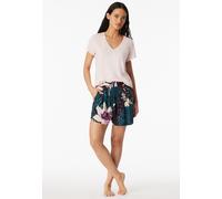 Schiesser Loungepants Mix+Relax Damen kurz 100% Viskose Blumen multicolor Gr. 46