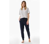 Schiesser Damen Lange Schlafhose mit Bündchen-Mix + Relax Pyjamaunterteil, dunkelblau_182271, 36