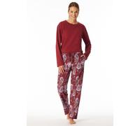 Hose lang dunkelrot gemustert - Mix+Relax 36