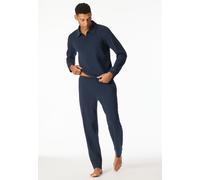 Hose lang Feinripp wärmend nachtblau - Mix+Relax 56