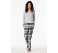Schiesser Damen Schlafhose lang Webflanell-Mix + Relax Pyjamaunterteil, Multicolor 4_180186, 40