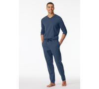 Schiesser Herren Lange Schlafhose Bio-Baumwolle-Mix + Relax Pyjamaunterteil, royal_182185, 52