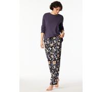 Schiesser Regular Fit Pyjama-Hose mit Tunnelzug in Black, Größe 40