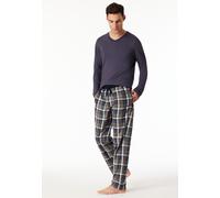 Schiesser Hose lang Mix+Relax – Webware kariert graphit – Gr. 52
