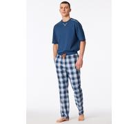 Hose lang Webware pacific blue kariert - Mix+Relax 54