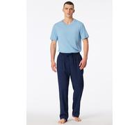 Hose lang Webware Seersucker navy gestreift - Mix+Relax 54