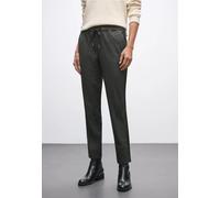 Jogger Pants STREET ONE, Damen, Gr. 38, Länge 30, schwarz, Stoff, 80% Polyester, 18% Viskose, 2% Elasthan, unifarben, slim fit normal, Hosen, mit Galonstreifen (63038850-38) schwarz