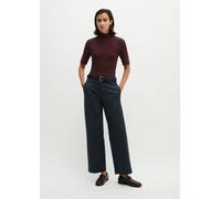 Chinohose MARC O'POLO "aus Organic-Cotton-Stretch mit Lyocell", Damen, Gr. 32, Normalgrößen, martime blau, Twill, Obermaterial: 56% Baumwolle, 41% Lyocell, 3% Elasthan, unifarben, loose fit normal, Ho