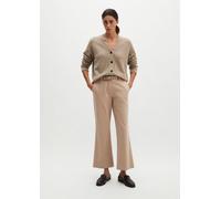 Chinohose MARC O'POLO "aus Baumwoll-Stretch-Satin", Damen, Gr. 44, Normalgrößen, earthy taupe, Twill, Obermaterial: 96% Baumwolle, 4% Elasthan, unifarben, ausgestellt knöchelfrei, Hosen Chinohose (270