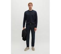 Chinohose MARC O'POLO "aus leichtem Technical Wool Blend", Herren, Gr. 36, Länge 32, blau (deep night blau), Obermaterial: 53% Polyester, 44% Wolle (Schafwolle), 3% Elasthan, unifarben, normal, Hosen
