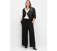 Anzughose SHEEGO, Damen, Gr. 50, Normalgrößen, schwarz, 100% Polyester, unifarben, Hosen Anzughose (53077106-50) schwarz