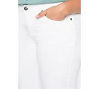 Stretch-Hose SHEEGO, Damen, Gr. 25, Kurzgrößen, weiß, 97% Baumwolle, 3% Elasthan, unifarben, Hosen (57944448-25) weiß