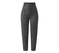 Hosen Damen Elegant - Frauen-Sommer-Hosen mit hoher Taille und weitem Bein, geschlossener Overall, lässige einfarbige Hose Drucken Jogginghose Freizeithose