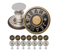 Hosen Ersatz Knöpfe zum Vernieten, 8 Pack, Ø 17 mm Messing Jeansknöpfe, Bronze-farben, Jeans Button mit Nieten, Jeans Knopf zum Einschlagen, Metall Hosenknopf, Hose weiter machen, Hosenknöpfe robust