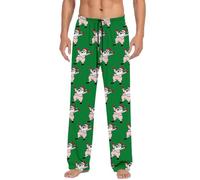 Hosen Für Herren, Baggy Jogginghose Herren Basic klassischer Alltags Loungewear Pyjamahose/Freizeithose mit weihnachtlichem Cartoon Print und Kordelzug