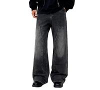 Hosen Herren Jeans,Retro Workwear Jeanshose Mit Verwaschenem Finish Und Kontrast Panel Details FüR Einen Klassischen Casual Style