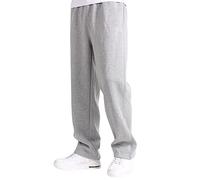 Hosen Winter Hosen Herren Lose Relaxed-Fit Sweathose Jogginghose Aestethic Sweatpants Breites Bein Freizeithosen Outdoorhose Streetwear Grau