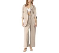 Hosenanzüge Für Damen Blazer 2-Teilig Anzugjacke Karo Einfarbig Anzug Set Sportlich Elegant Damenanzug Revers Mantel Slimfit Festlich Freizeitmantel Mode Streetwear Business