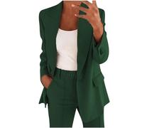 Hosenanzüge für Damen Elegant Blazer Anzug Set Einfarbig Streetwear Zweiteilig Hosenanzug Business Modern Anzughose Revers Slim Fit Sportlich Büro Outfit Hosenanzug Elegant Business Anzug Sets