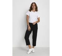 KAFFE Pants Suiting KAsakura Damen Hose 3/4 Capri Casual Arbeitshose Gerades Bein Freizeithose High Waist Caprihose Black Deep 34