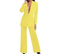 Hosenanzug Damen Elegant ,Business Anzug Damen 2-teilig,Büro Blazer Damen mit Hose Zweiteiler Langarm Anzugjacke und Anzughosen Einfarbig Damenanzug Slimfit Festlich Sportlich Hosenanzüge Streetwear