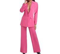 Hosenanzug Damen Elegant ,Business Anzug Damen 2-teilig,Büro Blazer Damen mit Hose Zweiteiler Langarm Anzugjacke und Anzughosen Einfarbig Damenanzug Slimfit Festlich Sportlich Hosenanzüge Streetwear
