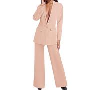 Hosenanzug Damen Elegant ,Business Anzug Damen 2-teilig,Büro Blazer Damen mit Hose Zweiteiler Langarm Anzugjacke und Anzughosen Einfarbig Damenanzug Slimfit Festlich Sportlich Hosenanzüge Streetwear