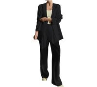 Hosenanzug Damen Festlich Elegant Große Größen Blazer Anzug Set Einfarbig Streetwear Zweiteilig Hosenanzug Business Modern Anzughose Revers Slim Fit Sportlich Outfits Anzugjacke Sommer Freizeitanzug