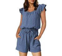 Hosenanzug Damen, Overall Elegant Jumpsuit Outfit Komplett Festliche Kleidung Playsuit Romper Business Hochzeitsgast Sommer Einteiler Anzug Schicke Jumpsuits Hochzeit Outfit Gast Frau