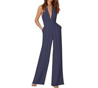 Hosenanzug Damen Sportlich, Jumpsuit Elegant Festival Business Hochzeitsgast Outfit Komplett Overall Playsuit Sommer Einteiler Anzug Kleidung Jumpsuits Festliches Romper Hochzeit Outfit Gast Frau