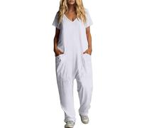 Hosenanzug Damen Sportlich, Overall Elegant Jumpsuit Sommer Einteiler Festliche Hochzeitsgast Kleidung Schicke Playsuit Business Romper Anzug Jumpsuits Outfit Komplett Festlicher Jumpsuit Damen