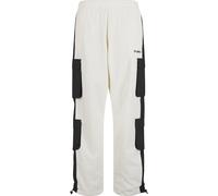 Hosenanzug FUBU "Fubu Fubu Corporate Cargo Trackpants", Herren, Gr. XS, schwarz-weiß (schwarz, weiß), 100% Polyester, Anzüge Hosenanzug (42347405-XS) schwarz, weiß
