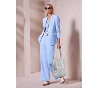 Hosenanzug HEINE, Damen, Gr. 50, Normalgrößen, eisblau, 63% Polyester, 33% Viskose, 4% Elasthan, Anzüge Hosenanzug (25846762-50) eisblau