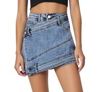 Hosenrock Damen Sommer, Jeansrock Damen Kurz Mit Hose Jeans Shorts Weites Bein Y2k Sommerrock Leicht Mini Kurze Jeanshose Sexy a Linien Skort Elegant Rock Mit Hose Drunter Moderne Hotpants Jeans