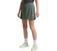Hosenrock JACK WOLFSKIN "PRELIGHT SWIFT SKORT W", Damen, Gr. XS, grün (slate, grün), Obermaterial: 85% Polyamid, 15% Elasthan; Innenfutter: 100% Polyester, Röcke Hosenrock (94871701-XS)