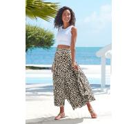 Hosenrock LASCANA Gr. 38, beige (creme, schwarz bedruckt) Damen Röcke (72435826-38) creme, schwarz bedruckt