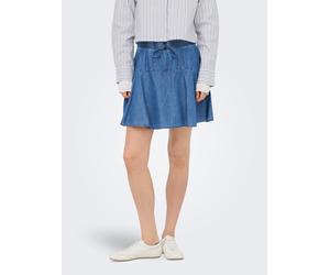 Hosenrock ONLY "ONLBEA ELAS STRING CUT SKORT DNM", Damen, Gr. M (38), medium blau denim, Denim/Jeans, Obermaterial: 65% Baumwolle, 35% Lyocell, unifarben, kurz, Röcke, Baumwollmischung (54223730-M) me