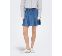 Hosenrock ONLY "ONLBEA ELAS STRING CUT SKORT DNM", Damen, Gr. S (36), medium blau denim, Denim/Jeans, Obermaterial: 65% Baumwolle, 35% Lyocell, unifarben, kurz, Röcke, Baumwollmischung (54223730-S) me