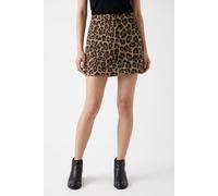 Hosenrock ONLY "ONLEMILIA MW SKORT CC OTW", Damen, Gr. XS (34), braun (tannin pattern:leo), Web, Obermaterial: 100% Polyester, gemustert, kurz, Röcke, Kunstfaser, animal-print, mid waist (17523546-XS)