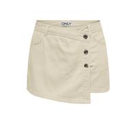 Hosenrock ONLY "ONLLESLY REG COL SKORT PNT", Damen, Gr. M, weißcap gray, Obermaterial: 100% Baumwolle, unifarben, mini, Röcke, Baumwolle, Regular Waist (59884934-M) weißcap gray