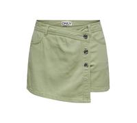 Hosenrock ONLY "ONLLESLY REG COL SKORT PNT", Damen, Gr. XS, tea, Obermaterial: 100% Baumwolle, unifarben, mini, Röcke, Baumwolle, Regular Waist (96097730-XS) tea